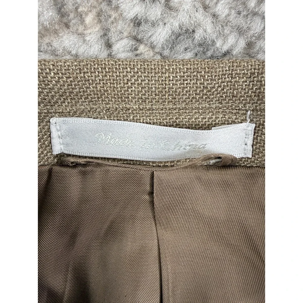 NEW Lauren Ralph Lauren Size 44R Career Linen‎ Blend Blazer Jacket Brown Button